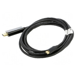 Cablu-adaptor DisplayPort 1.2, USB 3.2 aurit 3m negru Fire | Electronic-mag.ro | Componente Electronice