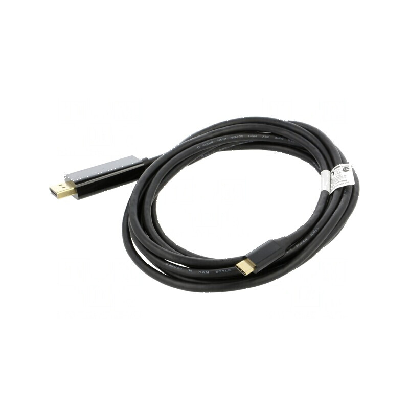 Cablu-adaptor DisplayPort 1.2, USB 3.2 aurit 3m negru Fire | Electronic-mag.ro | Componente Electronice