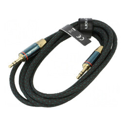 Cablu audio Jack 3,5mm 1,5m cu mufe aurite | Electronic-mag.ro | Componente Electronice