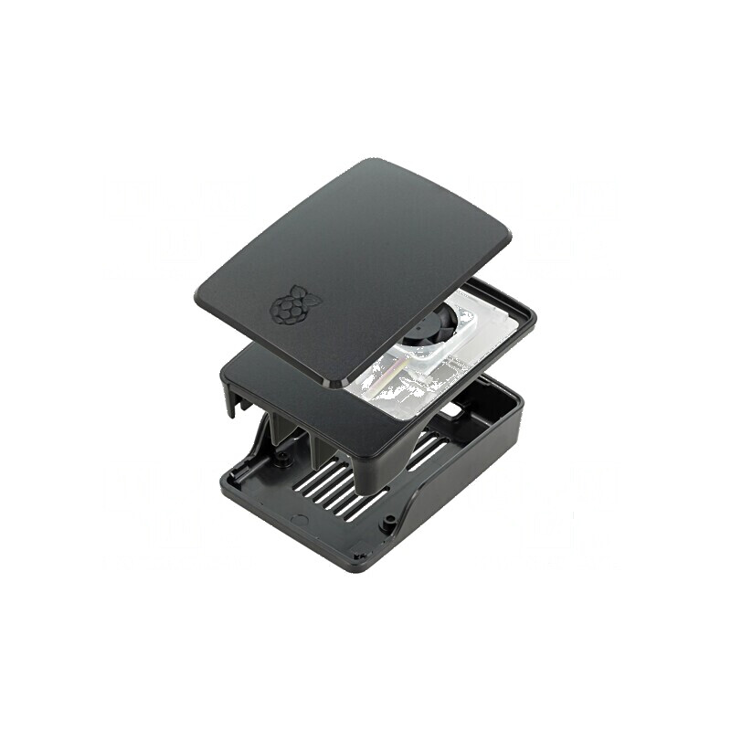 Carcasa Raspberry Pi 5 neagră din ABS | Electronic-mag.ro | Componente Electronice