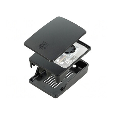 Carcasa Raspberry Pi 5 neagră din ABS | Electronic-mag.ro | Componente Electronice