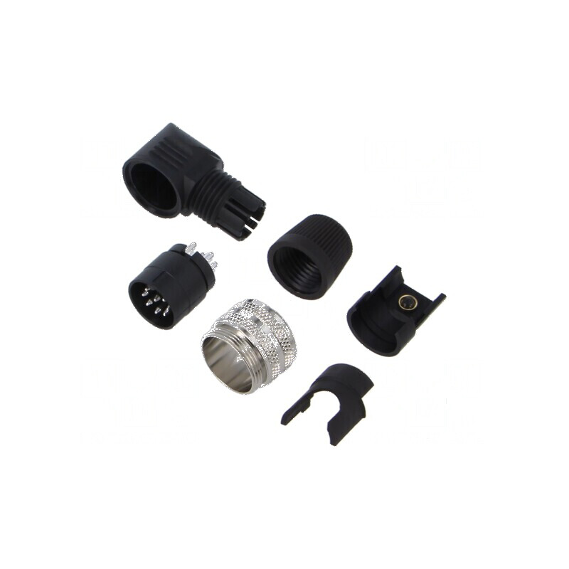 Conector M16 cu 8 pini pentru cablu | Electronic-mag.ro | Componente Electronice