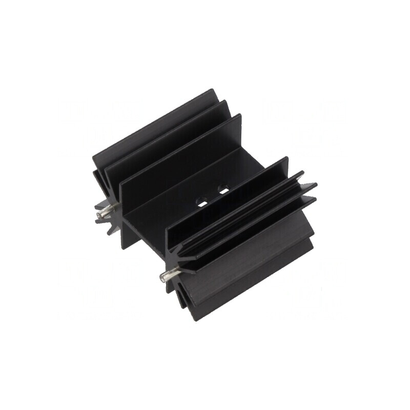 Radiator extrudat neagră - dimensiuni L: 38,1mm x W: 42mm | Electronic-mag.ro | Componente Electronice