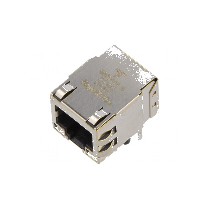 Conector RJ45 ecranat cu diodă LED | Electronic-mag.ro | Componente Electronice