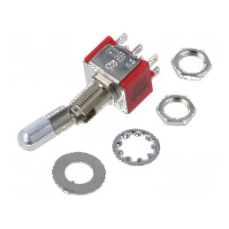 Comutator basculant ON-ON 2A/250VAC 5A/28VDC THT | Electronic-mag.ro | Componente Electronice