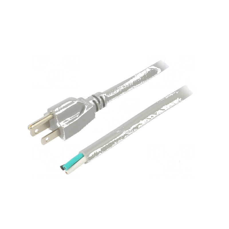 Cablu de alimentare NEMA 5-15, PVC, 5m, gri | Electronic-mag.ro | Componente Electronice