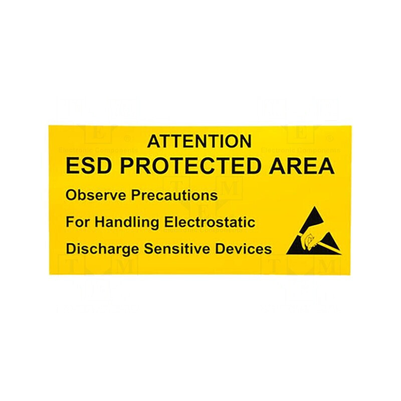 Panou de Informare ESD Galben 300x150mm | Electronic-mag.ro | Componente Electronice