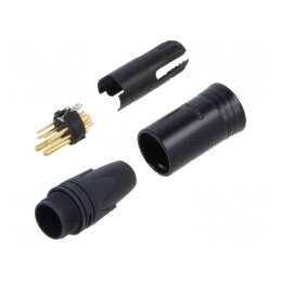 Conector XLR mufă tată cu 10 pini drept pe cablu | Electronic-mag.ro | Componente Electronice