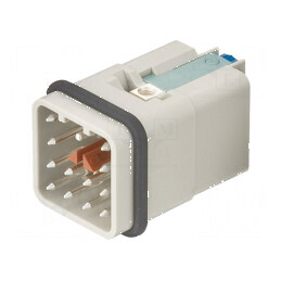 Conector: HDC inserturi de contact tată Han Q PIN: 13 12 PE | Electronic-mag.ro | Componente Electronice