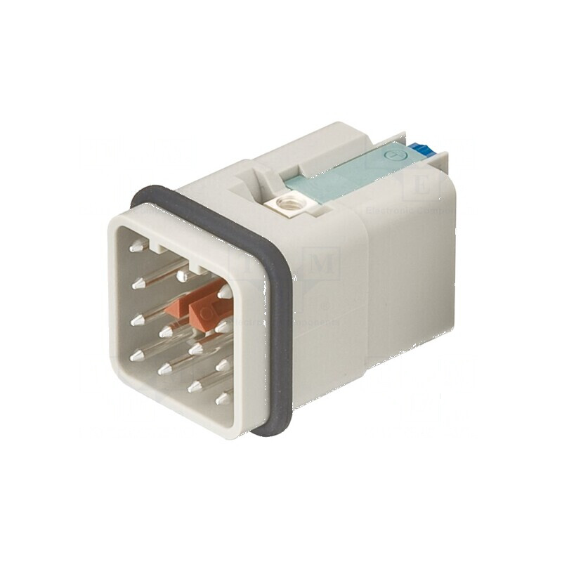 Conector: HDC inserturi de contact tată Han Q PIN: 13 12 PE | Electronic-mag.ro | Componente Electronice