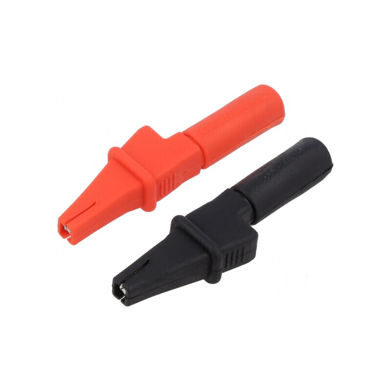 Bornă crocodil 5A neagră, roșie 9mm | Electronic-mag.ro | Componente Electronice Bornă crocodil 5A neagră, roșie 9mm | Electronic-mag.ro | Componente Electronice