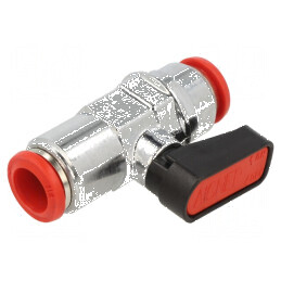 Robinet mecanic cu bilă din alamă nichelată 12mm | Electronic-mag.ro | Componente Electronice