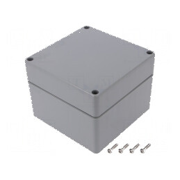 Carcasă universală ABS gri închis 120mm x 120mm x 90mm | Electronic-mag.ro | Componente Electronice