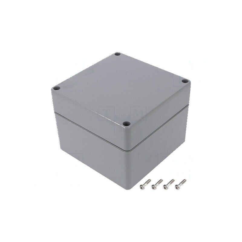 Carcasă universală ABS gri închis 120mm x 120mm x 90mm | Electronic-mag.ro | Componente Electronice
