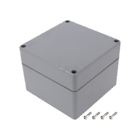 Carcasă universală ABS gri închis 120mm x 120mm x 90mm | Electronic-mag.ro | Componente Electronice