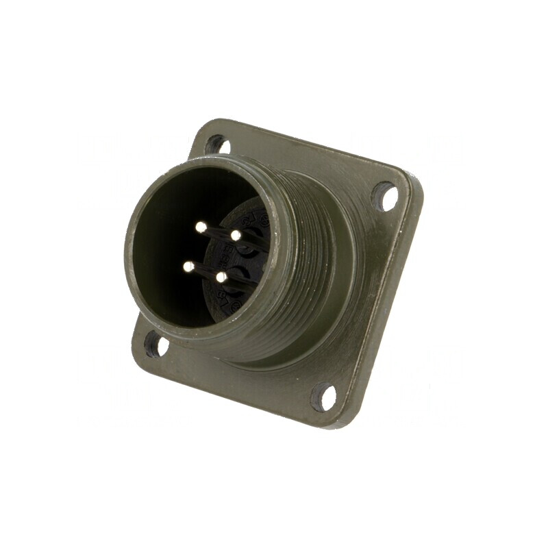 Conector circular soclu PIN 4 tată lipire argintat | Electronic-mag.ro | Componente Electronice