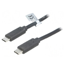 Cablu USB-C negru de 1m | Electronic-mag.ro | Componente Electronice