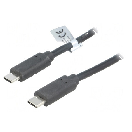 Cablu USB-C negru de 1m | Electronic-mag.ro | Componente Electronice