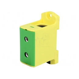 Term.îmbinare de şine 25÷150mm2, piste: 1 borne: 2 galben-verde | Electronic-mag.ro | Componente Electronice
