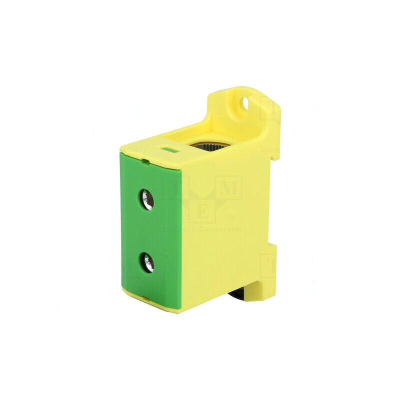 Term.îmbinare de şine 25÷150mm2, piste: 1 borne: 2 galben-verde | Electronic-mag.ro | Componente Electronice