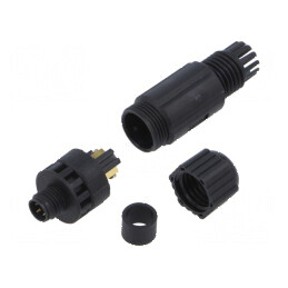Conector M8 IP67 cu şurub pe cablu | Electronic-mag.ro | Componente Electronice
