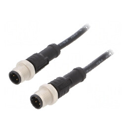 Cablu pentru senzori PIN 4 M12 M12 1m | Electronic-mag.ro | Componente Electronice