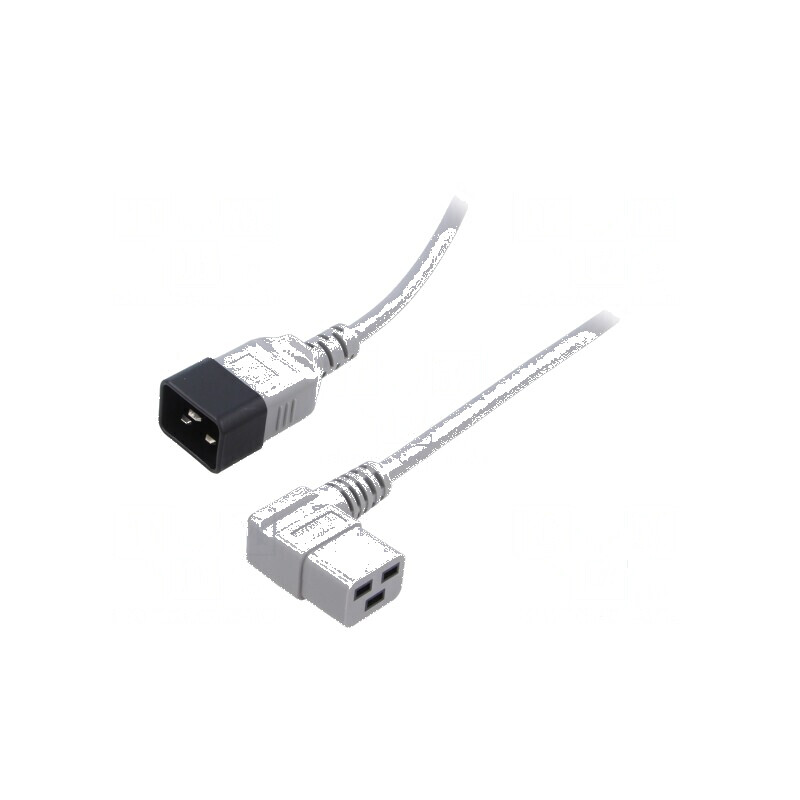 Cablu de alimentare IEC C19 la IEC C20, 5m, gri | Electronic-mag.ro | Componente Electronice