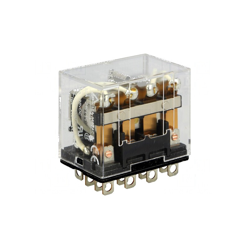 Releu electromagnetic 4PDT cu bobină de 24VDC - 10A | Electronic-mag.ro | Componente Electronice