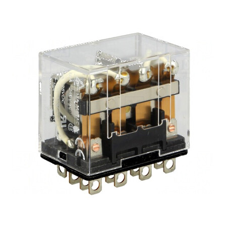 Releu electromagnetic 4PDT cu bobină de 24VDC - 10A | Electronic-mag.ro | Componente Electronice