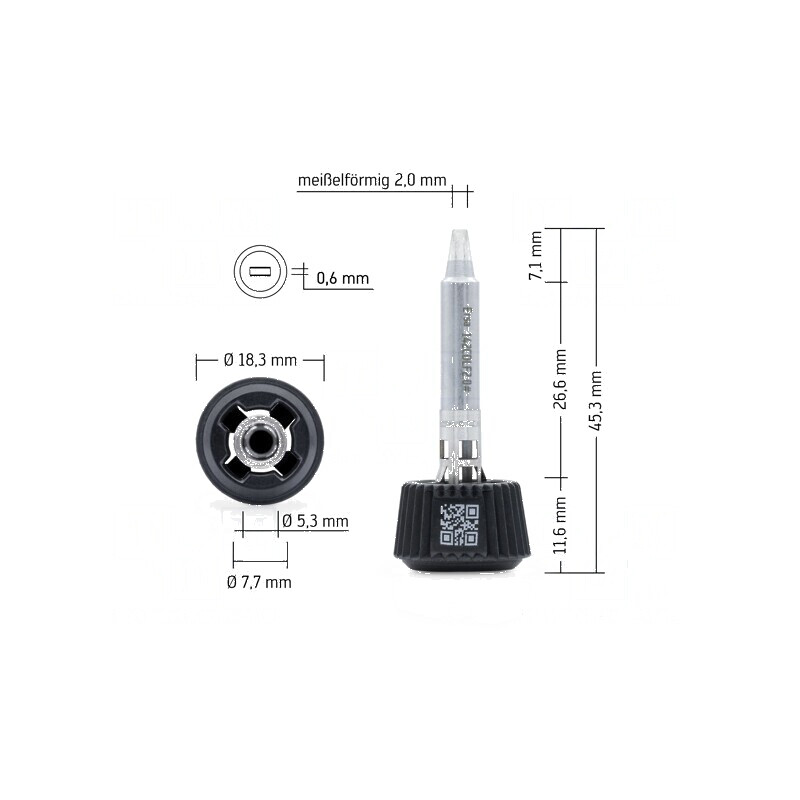 Vârf tip şurubelniţă longlife 2mm - Vârf şurubelniţă rezistent 2mm | Electronic-mag.ro | Componente Electronice