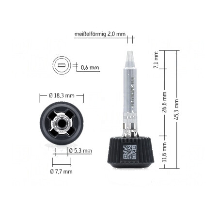 Vârf tip şurubelniţă longlife 2mm - Vârf şurubelniţă rezistent 2mm | Electronic-mag.ro | Componente Electronice