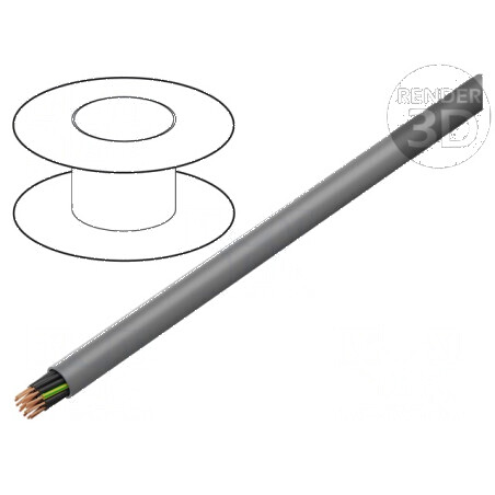 Cablu neecranat PURO-JZ 12G1,5mm2 300V,500V Cu litat gri | Electronic-mag.ro | Componente Electronice