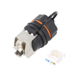 Conector RJ45 Cat 6a ecranat 8p8c | Electronic-mag.ro | Componente Electronice