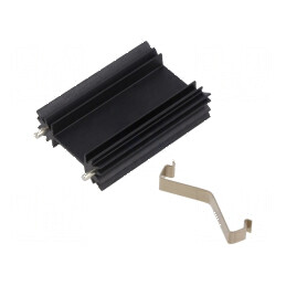Radiator extrudat neagră | Electronic-mag.ro | Componente Electronice