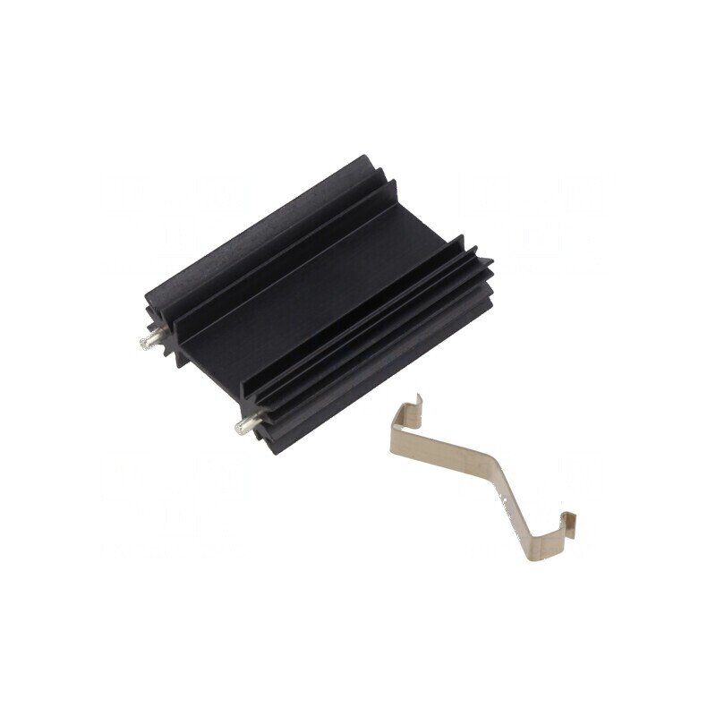 Radiator extrudat neagră | Electronic-mag.ro | Componente Electronice