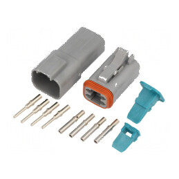 Conector cablu-cablu mufă tată mamă AT PIN: 4 13A | Electronic-mag.ro | Componente Electronice