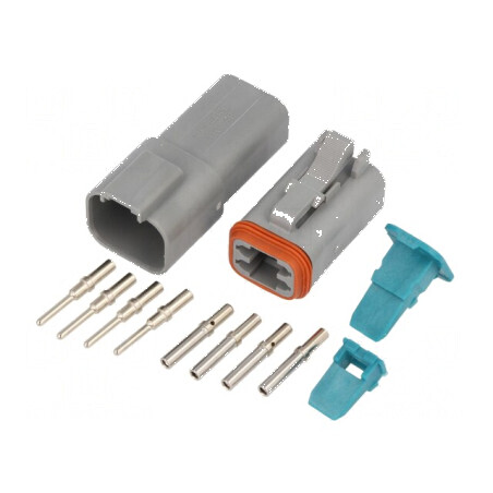 Conector cablu-cablu mufă tată mamă AT PIN: 4 13A | Electronic-mag.ro | Componente Electronice