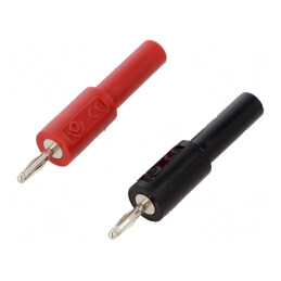 Conector banana adaptabil - negru și roșu | Electronic-mag.ro | Componente Electronice