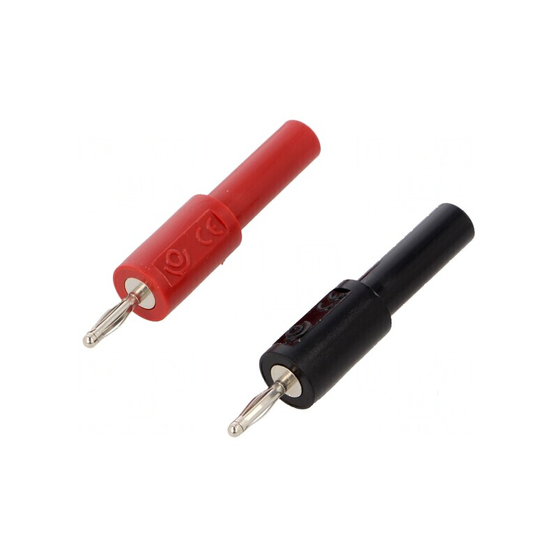 Conector banana adaptabil - negru și roșu | Electronic-mag.ro | Componente Electronice
