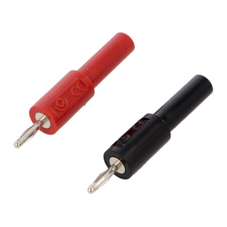 Conector banana adaptabil - negru și roșu | Electronic-mag.ro | Componente Electronice