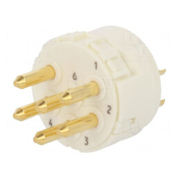 Conector M23 cu 6 pini tată lipire | Electronic-mag.ro | Componente Electronice