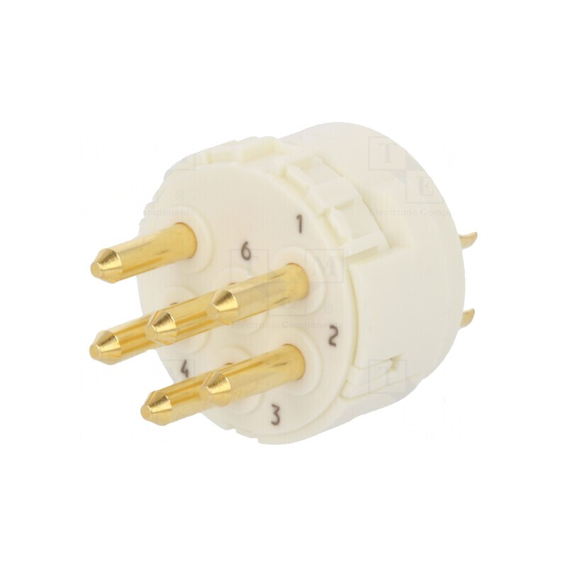 Conector M23 cu 6 pini tată lipire | Electronic-mag.ro | Componente Electronice