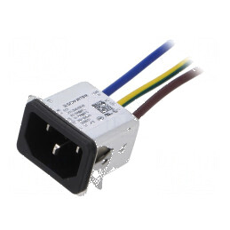 Conector AC soclu tată 10A 250VAC IEC 60320 | Electronic-mag.ro | Componente Electronice