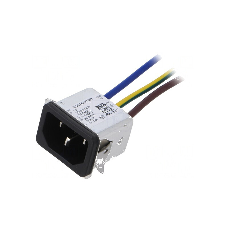 Conector AC soclu tată 10A 250VAC IEC 60320 | Electronic-mag.ro | Componente Electronice