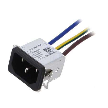 Conector AC soclu tată 10A 250VAC IEC 60320 | Electronic-mag.ro | Componente Electronice