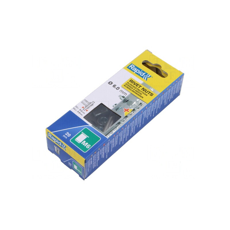 Kit de piulițe nit M6 din oțel - set de 0,5-3mm cu burghiu | Electronic-mag.ro | Componente Electronice