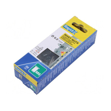 Kit de piulițe nit M6 din oțel - set de 0,5-3mm cu burghiu | Electronic-mag.ro | Componente Electronice