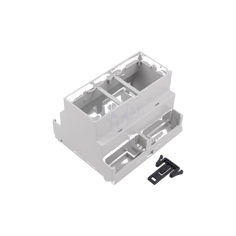 Carcasă pentru şină DIN Y: 90mm X: 106mm Z: 58mm - PPO Nr.mod: 6 - Carcasă pentru şină DIN 90x106x58 mm | Electronic-mag.ro | Componente Electronice