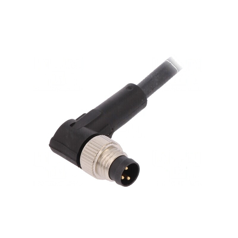 Cablu de conectare M8 PIN: 3 în unghi 2m | Electronic-mag.ro | Componente Electronice