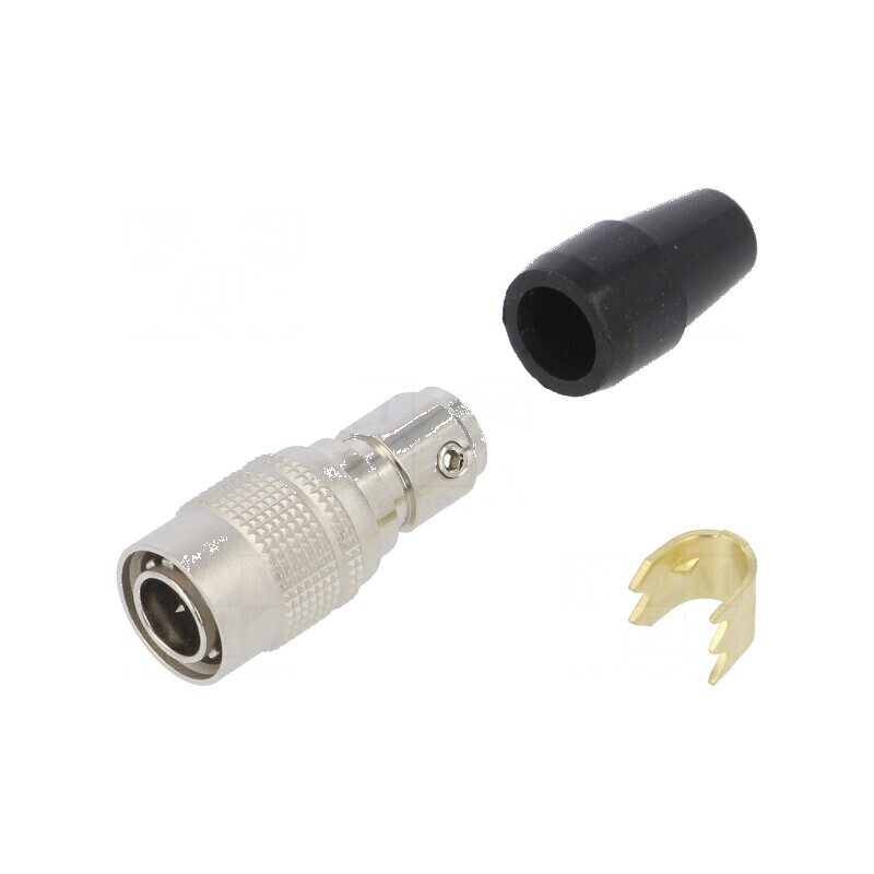 Conector circular HR10 push-pull mufă argintată | Electronic-mag.ro | Componente Electronice
